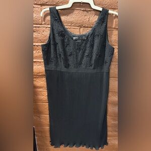 Marianna Vintage Elegant Black Sleeveless Dress size 12